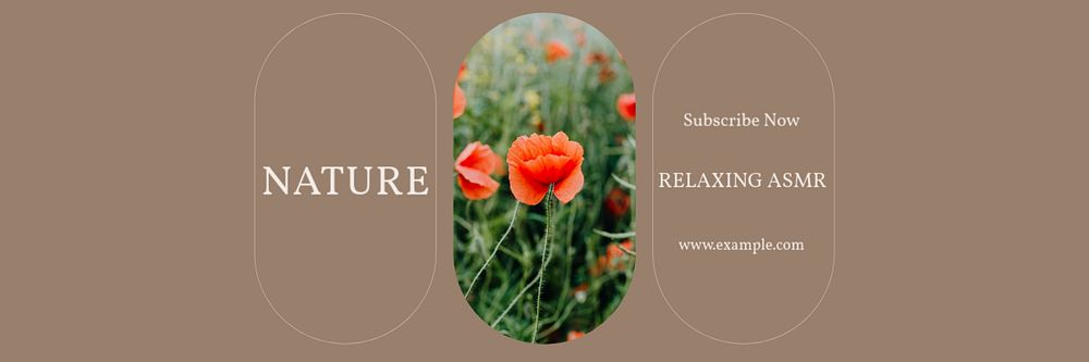 Nature email header template, editable text