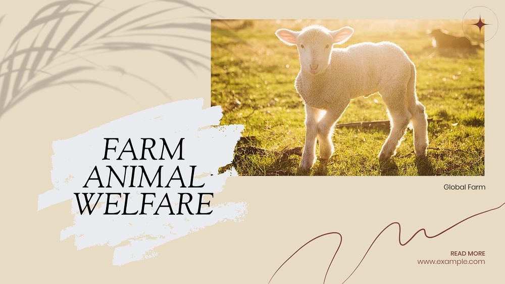 Animal welfare blog banner template, editable design