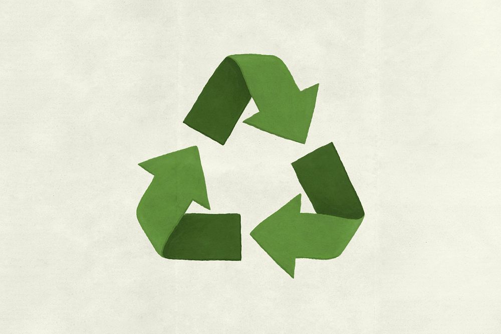 Recycling symbol, environment illustration, editable design