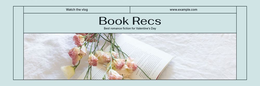 Book recs email header template, editable text