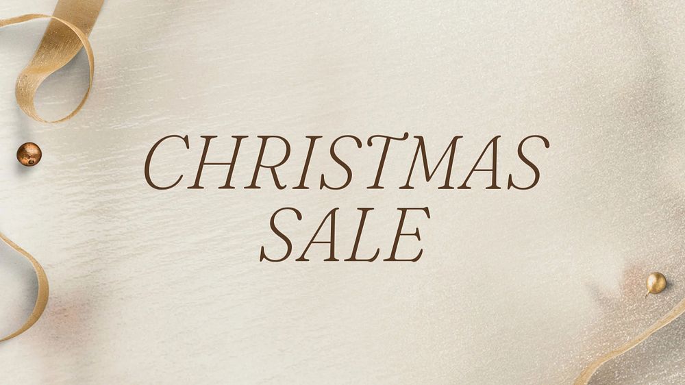 Christmas sale blog banner template, editable text