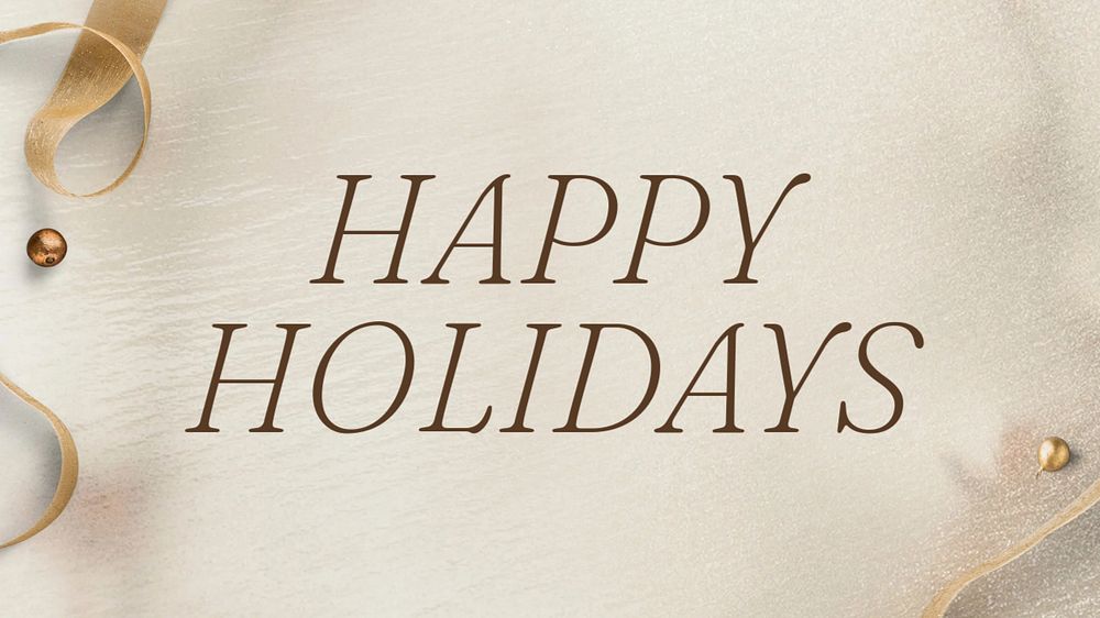 Happy holidays blog banner template, editable text