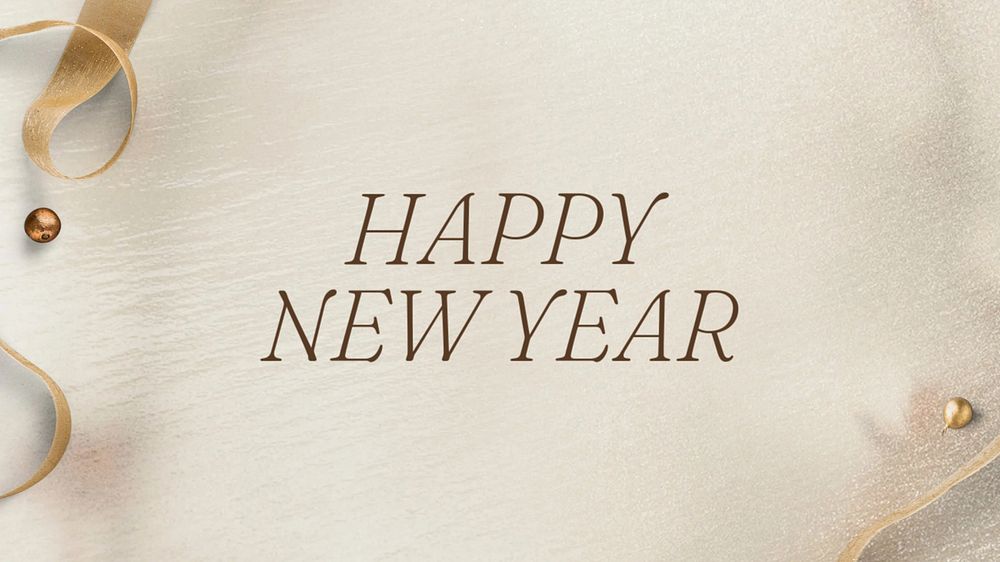 Happy new year blog banner template, editable text