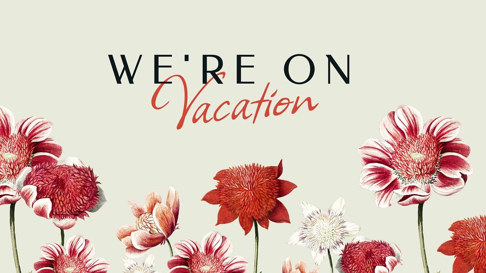 We're on vacation blog banner template