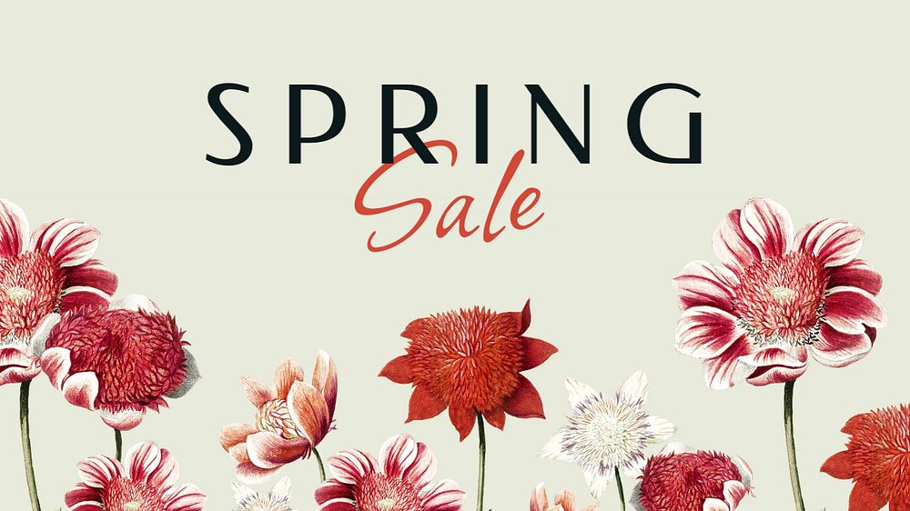 Spring sale blog banner template