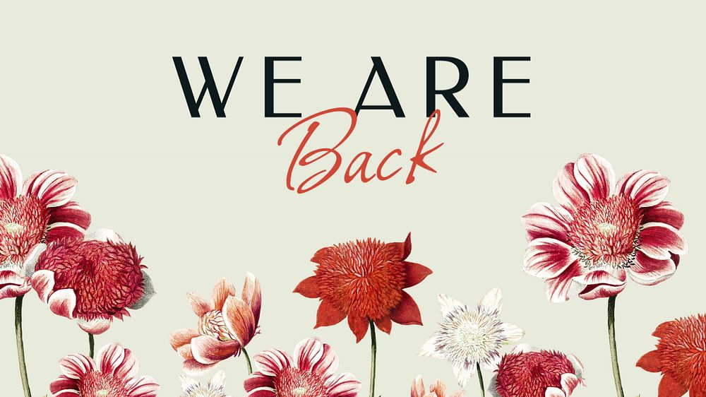 We are back blog banner template