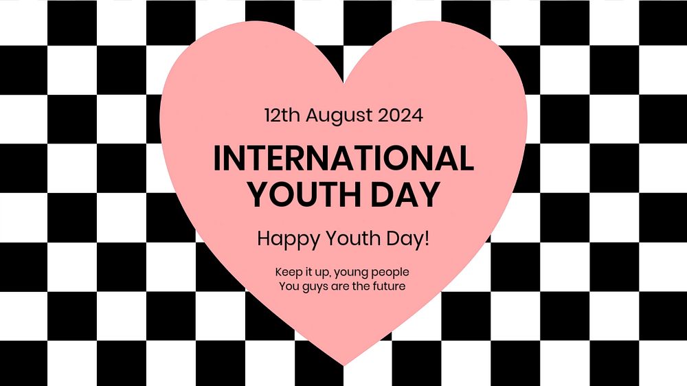 Youth day blog banner template, editable text