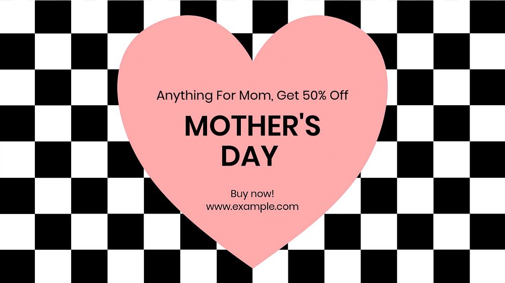 Mother's day sale blog banner template, editable text