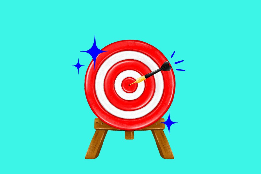 Bullseye target arrow illustration, editable design