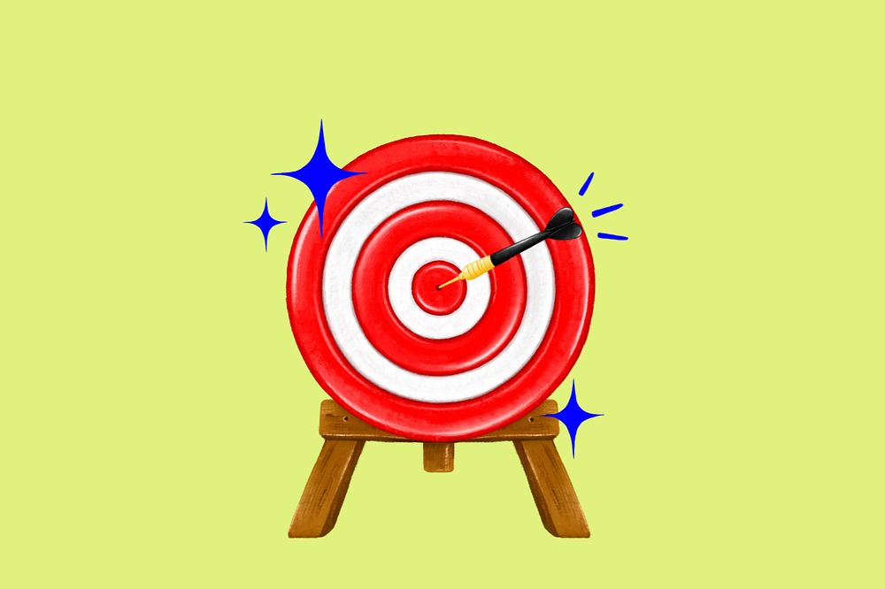 Bullseye target arrow illustration, editable design