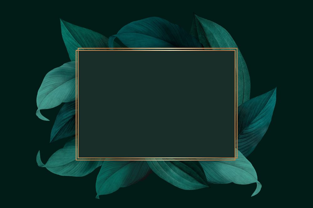 Leaf gold frame, editable design