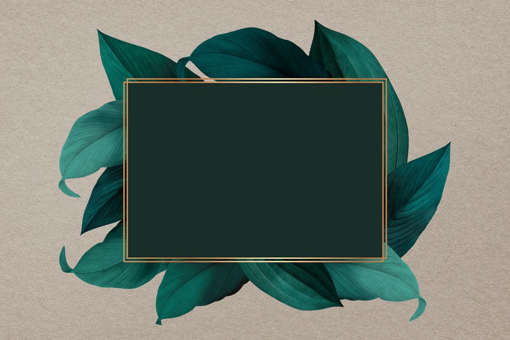 Leaf gold frame, editable design