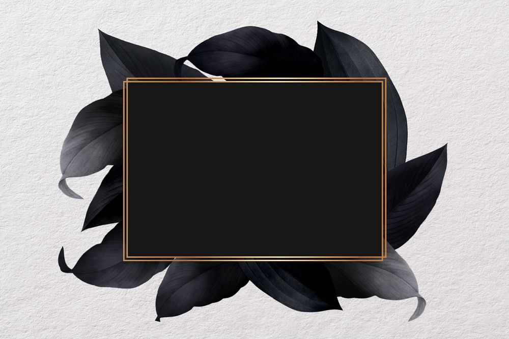 Leaf gold frame, editable design