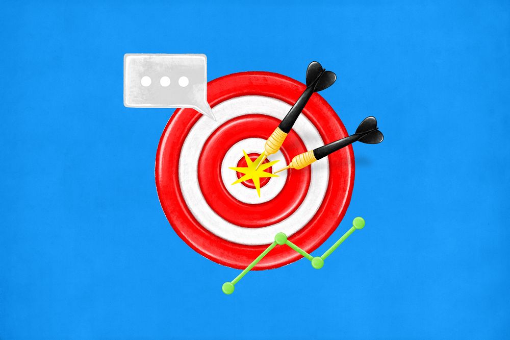 Bullseye target, business success remix, editable design