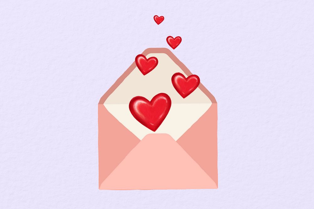 Love letter aesthetic, Valentine's celebration illustration, editable design