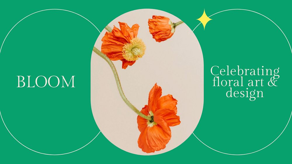 Bloom blog banner template, editable text