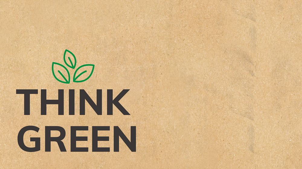 Think green blog banner template, editable text