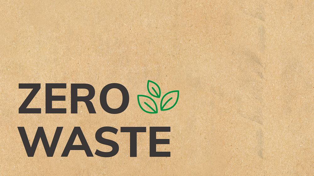 Zero waste blog banner template, editable text