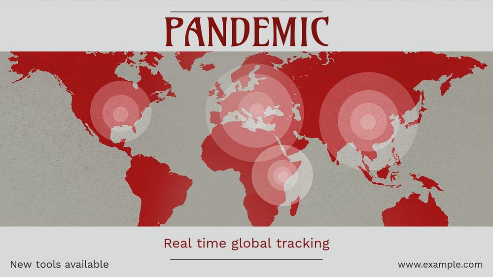 Pandemic blog banner template, editable text