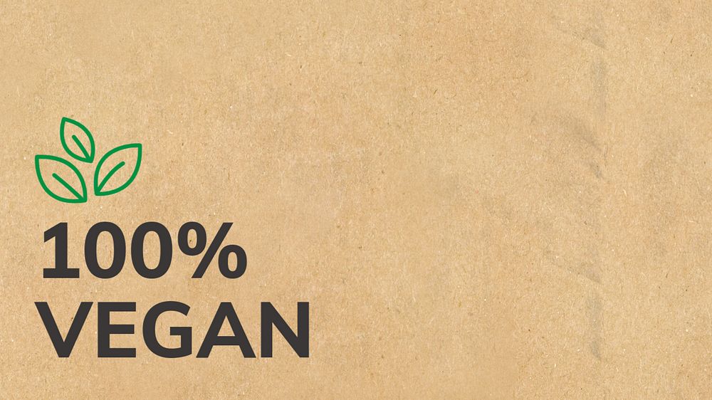 100% vegan blog banner template, editable text