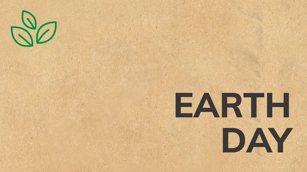 Earth Day blog banner template, editable text