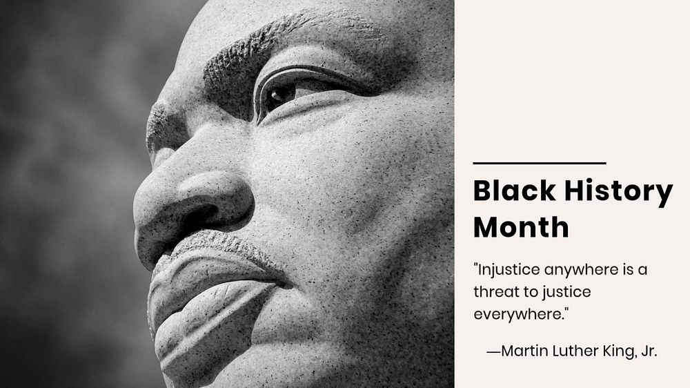 Black history month blog banner template, editable text