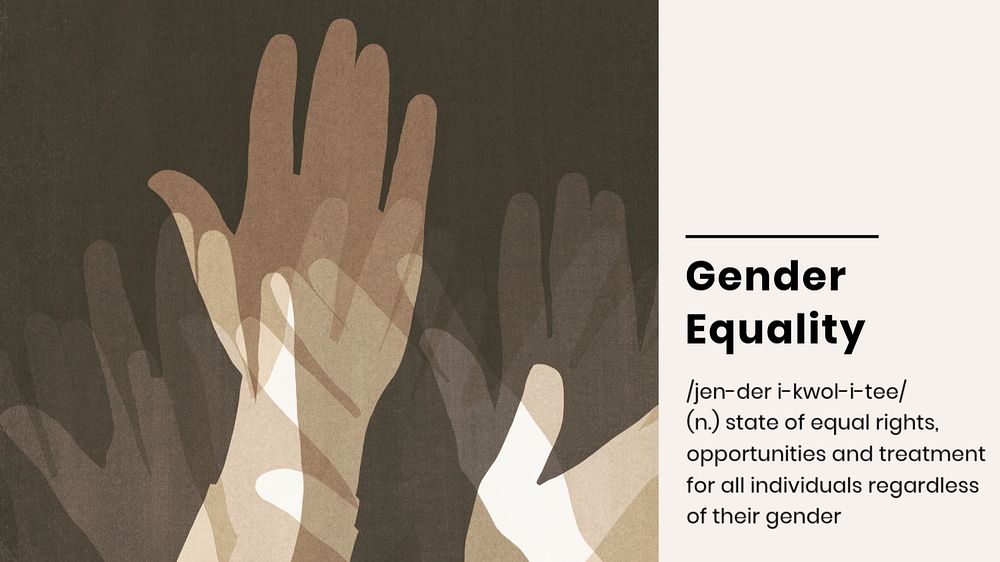 Gender equality blog banner template, editable text