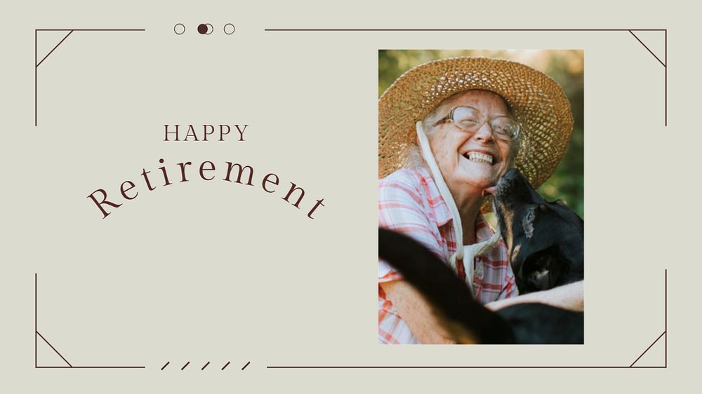 Retirement blog banner template, editable text