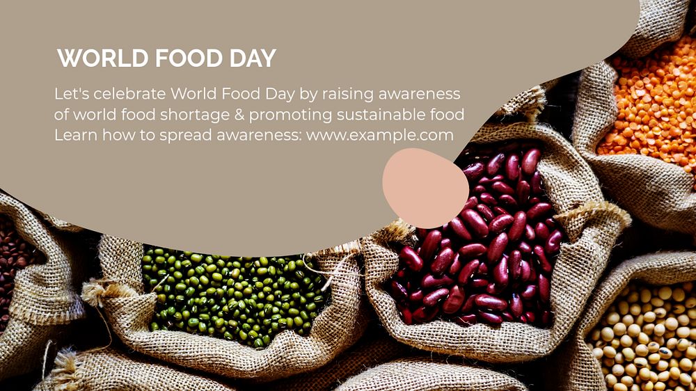 World food day blog banner template, editable text