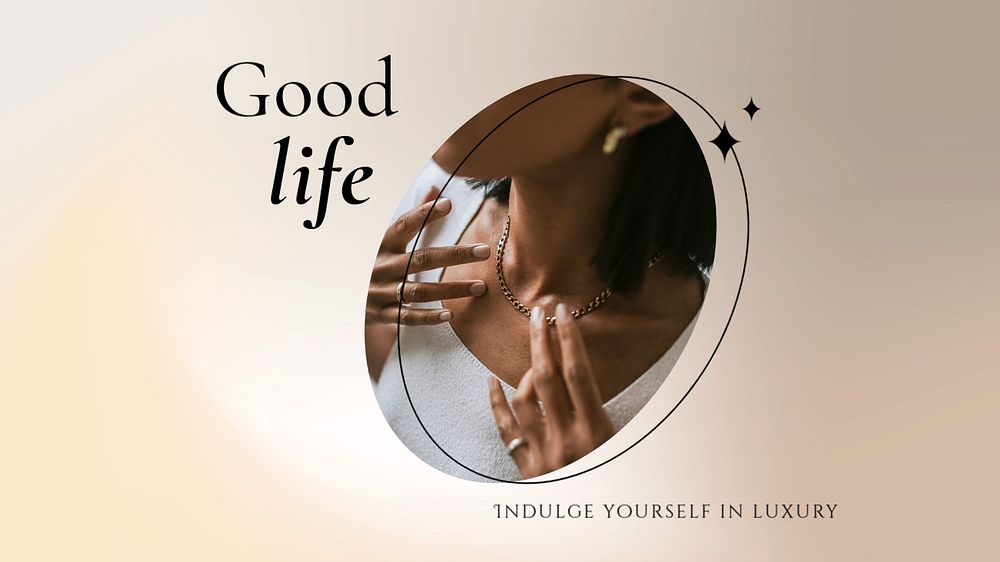 Good life blog banner template, editable text