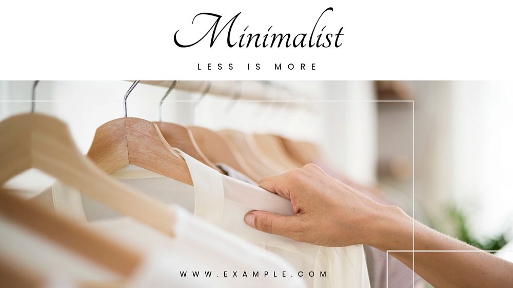 Minimalist blog banner template, editable text