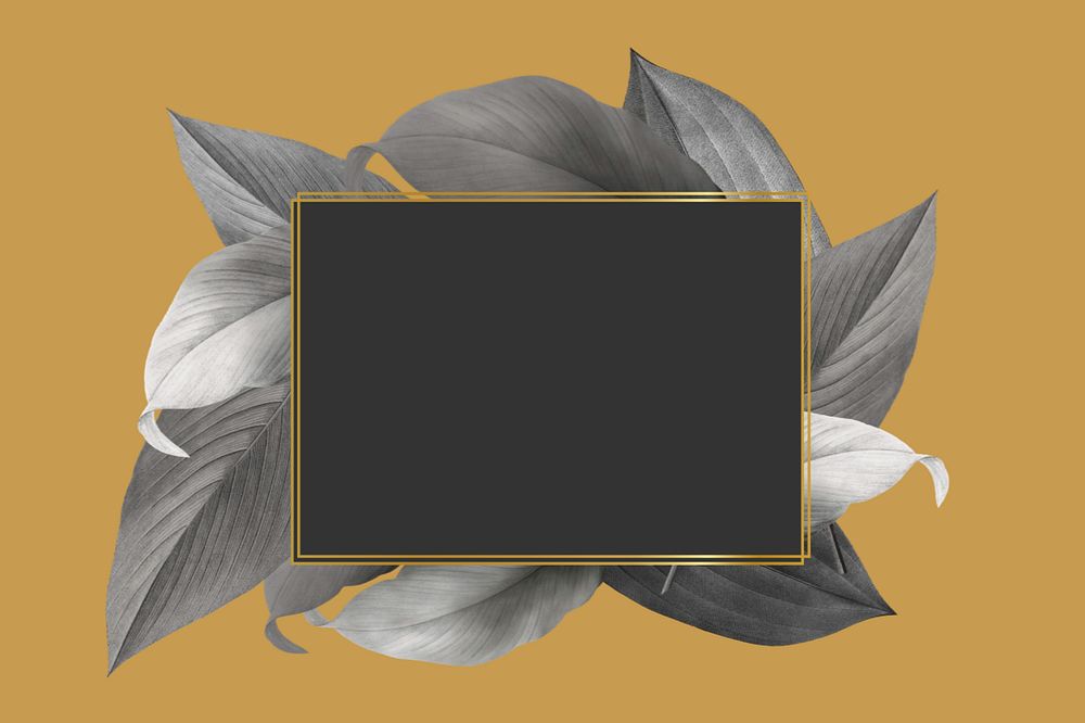 Leaf gold frame, editable design