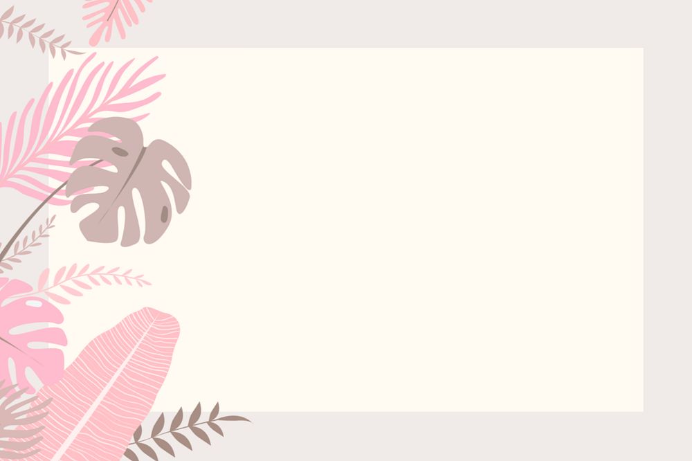 Pink pastel summer tropical background, editable beige design