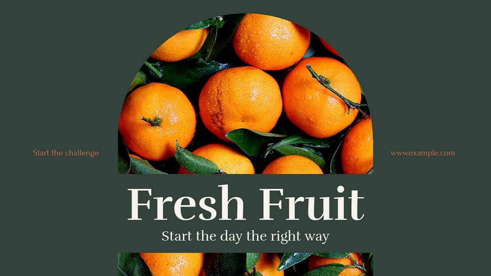 Fruit blog banner template, editable text