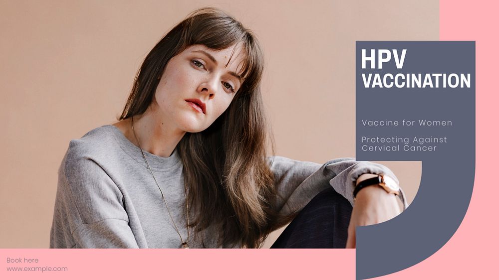 HPV vaccination blog banner template, editable text