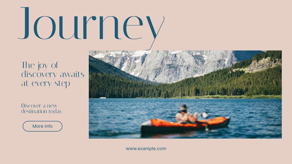 Journey blog banner template, editable text