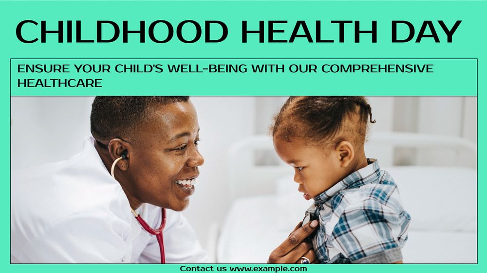 Childhood health day blog banner template, editable text