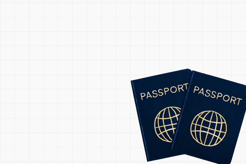 Passport, traveling abroad background, editable design