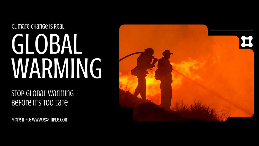 Climate change blog banner template, editable text