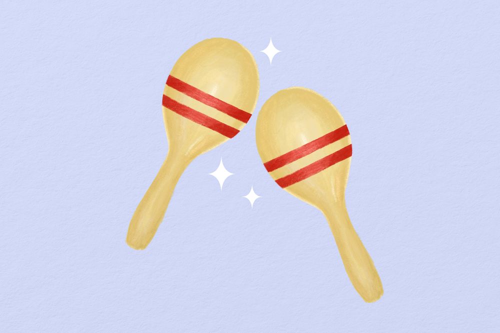 Maracas, musical instrument background, editable design