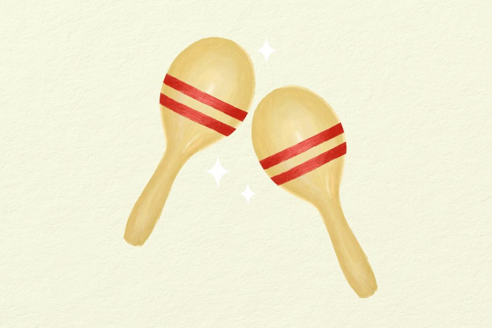 Maracas, Latin music background, editable design