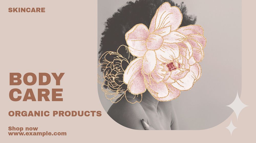 Body care blog banner template, editable text