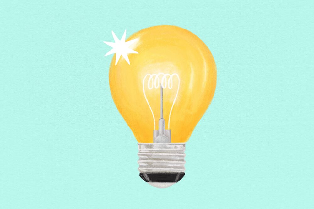 Light bulb, creative ideas background, editable design