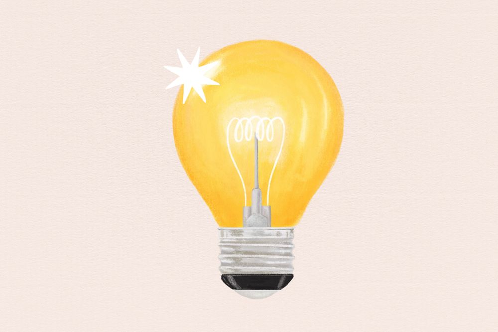 Light bulb, business ideas background, editable design