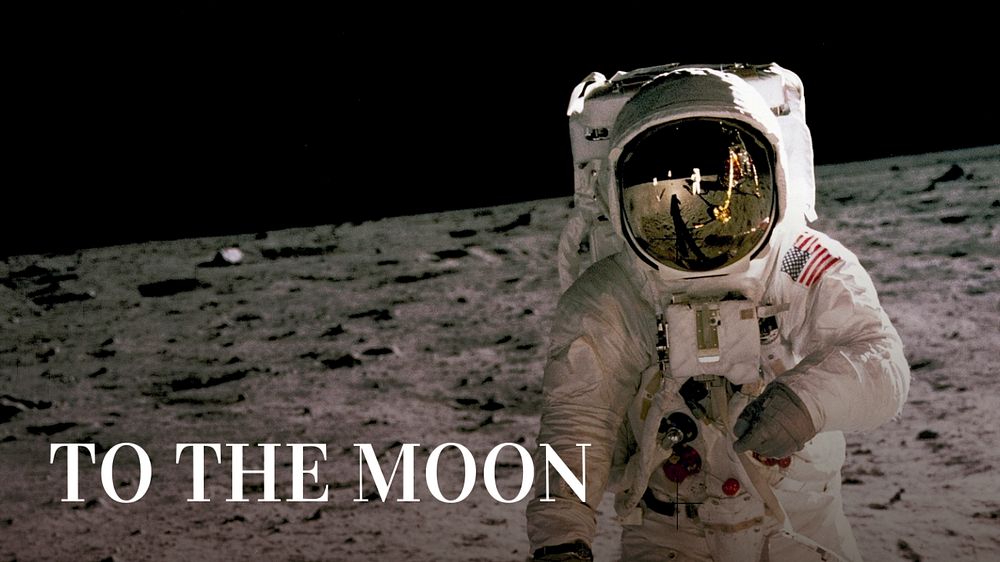 To the moon blog banner template, editable text