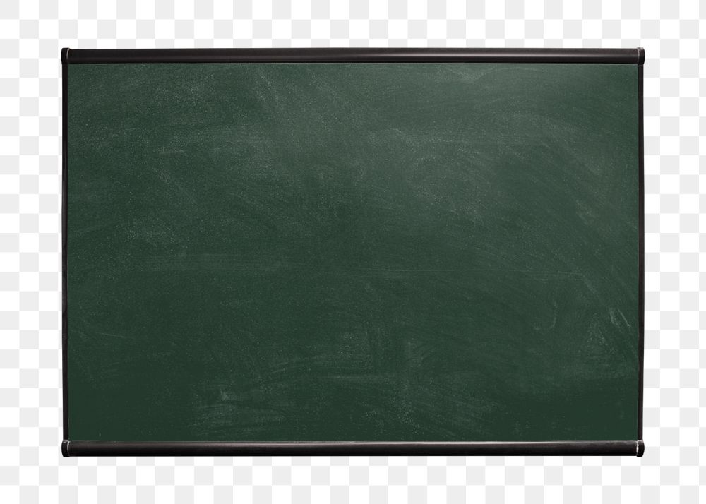 School blackboard png mockup element, transparent background