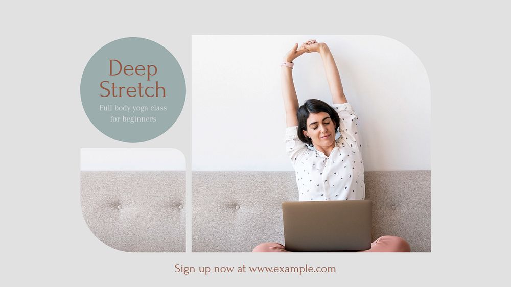 Deep stretch blog banner template, editable text