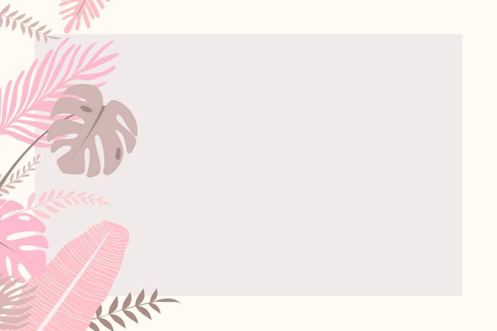 Pink pastel summer tropical background, editable beige design