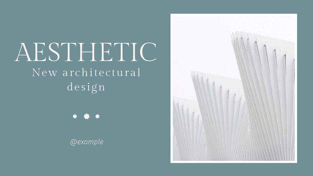 Aesthetic architectural blog banner template, editable text