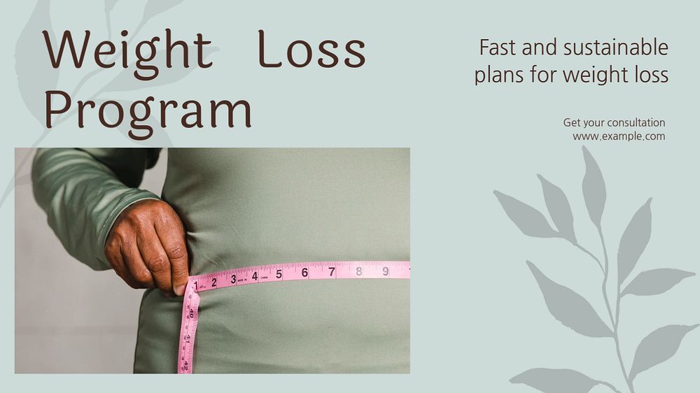 Weight loss program blog banner template, editable text